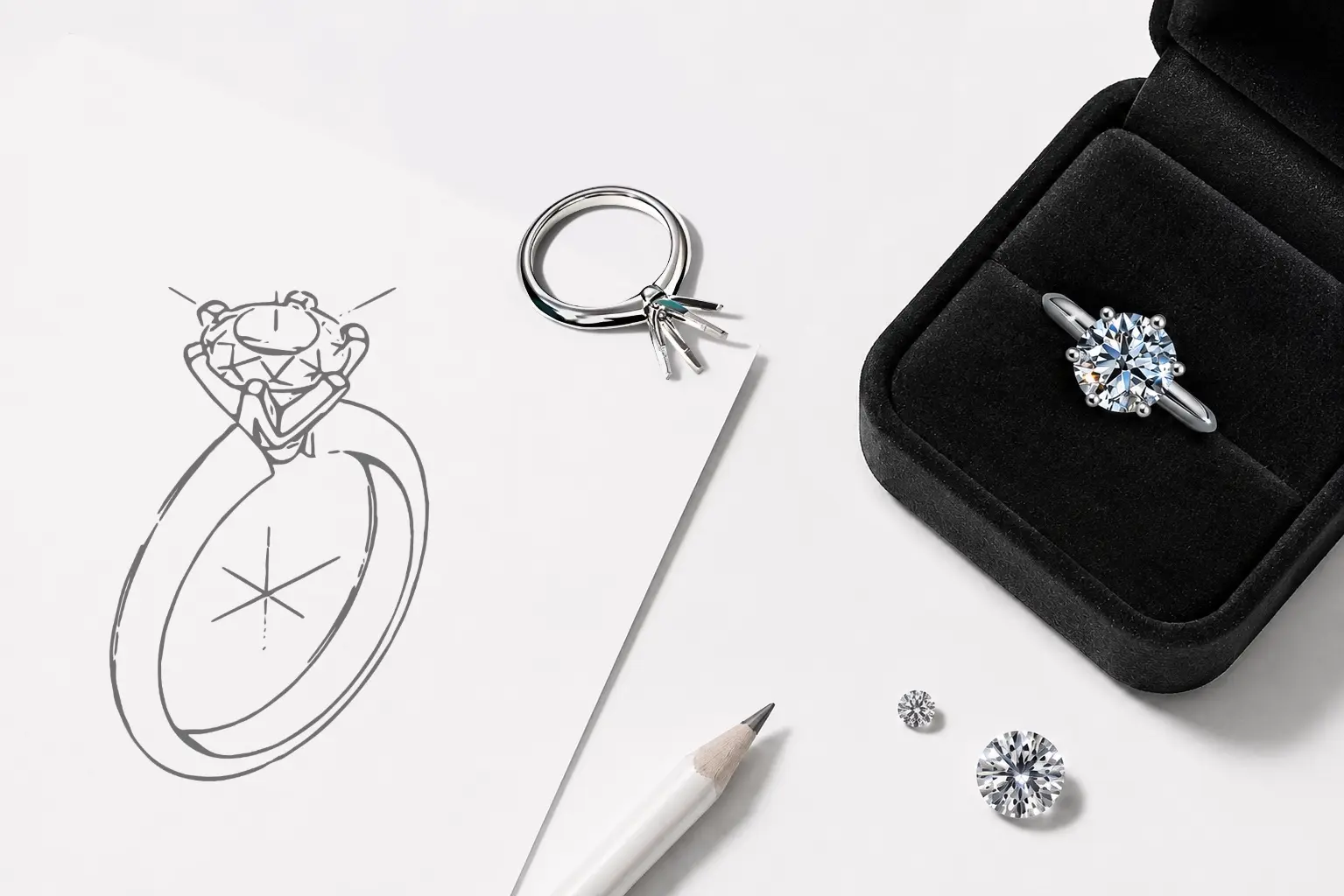 Anello di fidanzamento su misura con diamante certificato