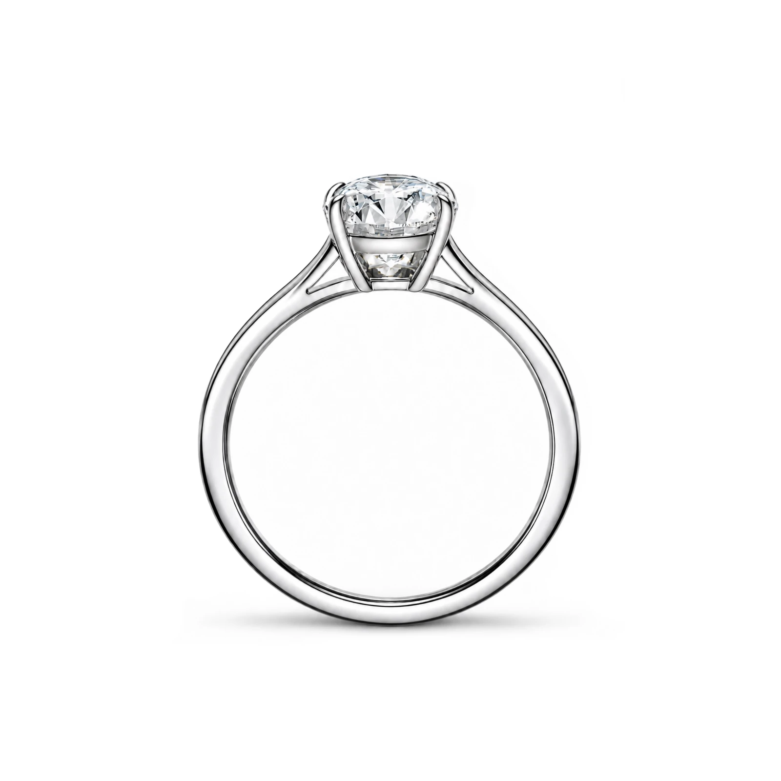 Anello solitario Artiglio stile Cartier — vista 2