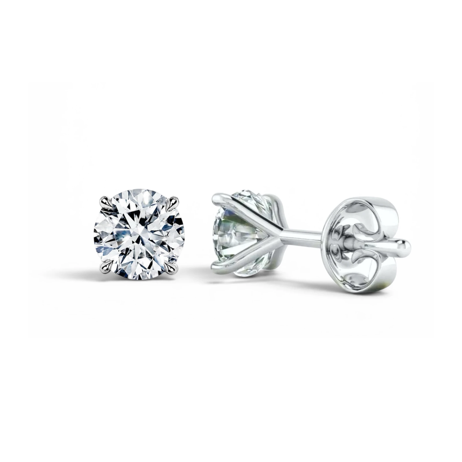 Orecchini punto luce modello Martini — variante Rotondo — Diamond House Roma — vista 1