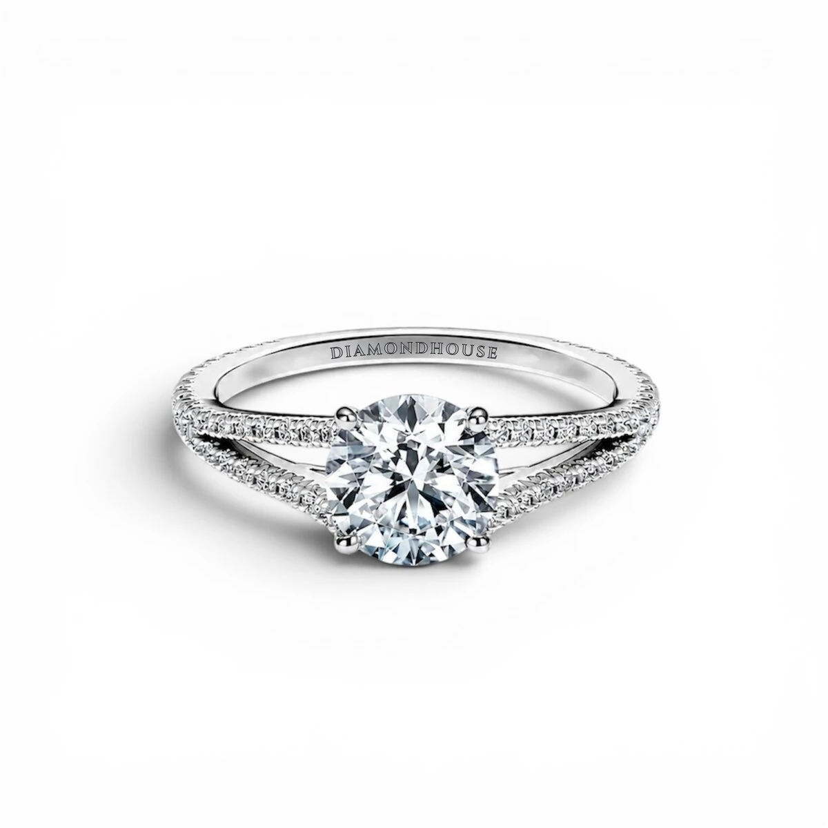 Anello solitario Doppio Gambo stile Graff — vista 1