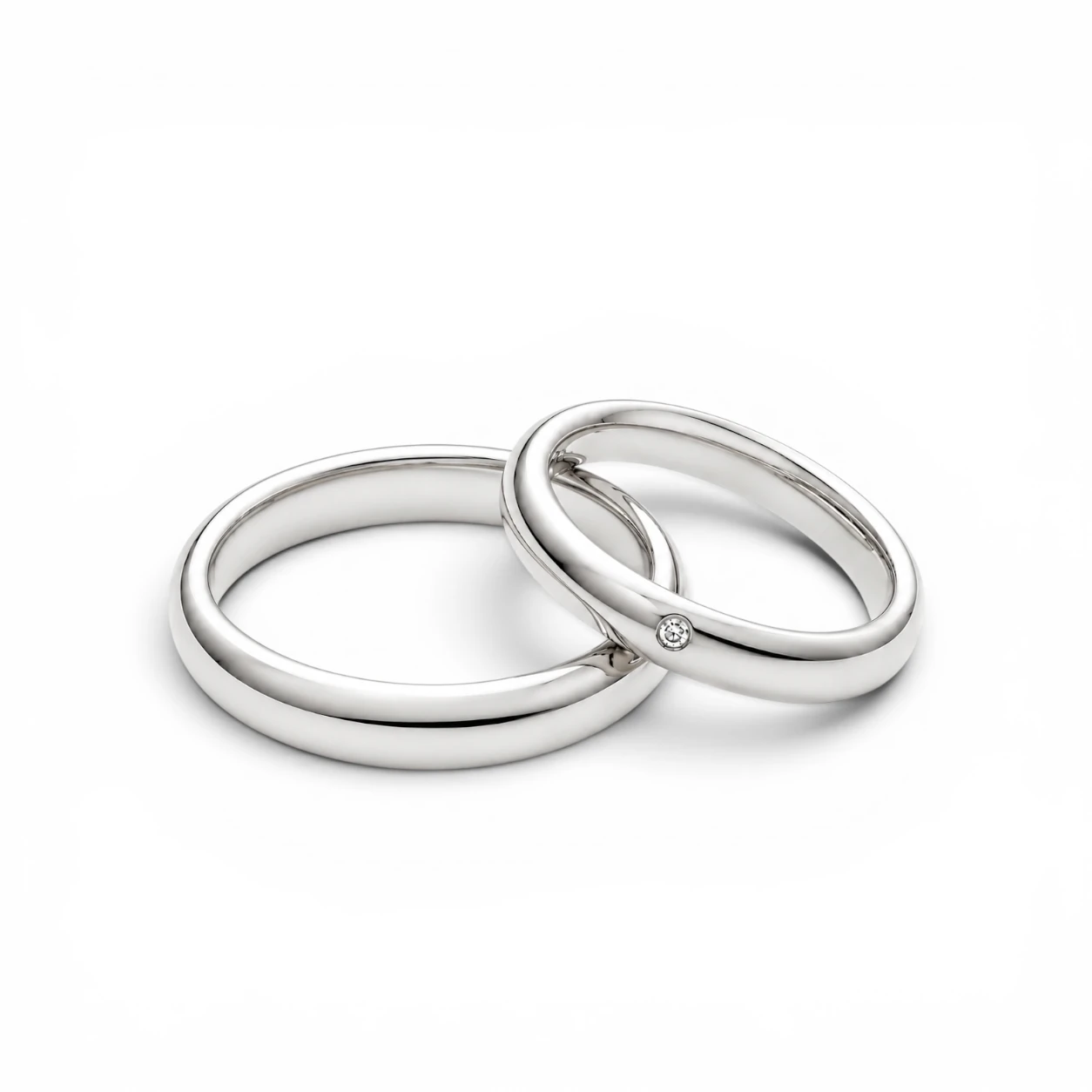Fedi Nuziali Francesina Comfort, variante Oro Bianco 18kt — vista 1
